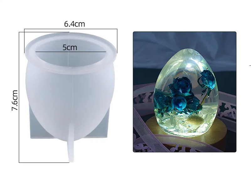 Big Egg Mold Egg Shape One Ball Starry Sky Ball Pendulum Table Night Light Silicone Mold