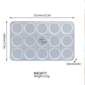Irregular Round Silicone Coaster Molds